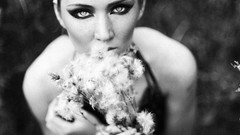 Flowers woman chrome portraits self-portrait