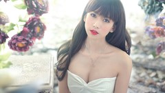 Flowers woman dress asians models