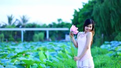 Flowers woman dress asians Viet Nam