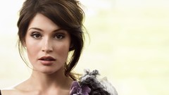 Flowers woman faces Actress brunettes models gemma arterton