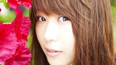 Flowers woman faces asians brunettes