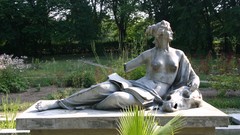 Flowers woman Garden statues