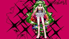 Flowers woman headphones kimono long hair anime girls hatsune 