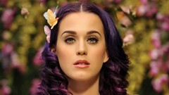 Flowers woman katy perry singers purple hair