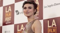 Flowers woman Keira Knightley smiling brunettes