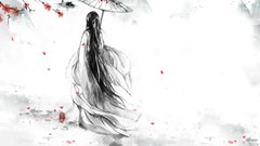 Flowers woman long hair