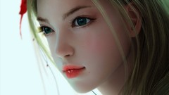 Flowers woman paintings faces artwork