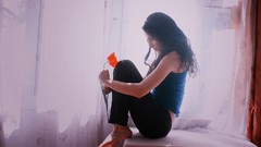 Flowers woman Tables brunettes models Sandy Manase Bad Romance