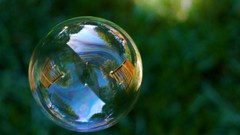 Fly bubbles soap reflections