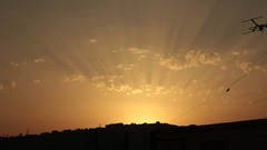 Fly nature sunset clouds