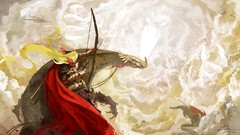 Flying blondes skies artwork