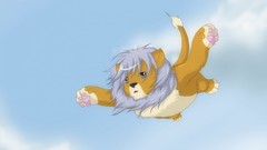 Flying weird male Lions