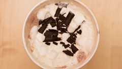 Foam coffee chocolate