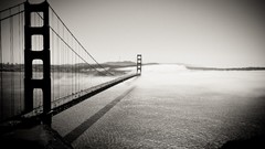 Fog black and white Bridges golden gate bridge