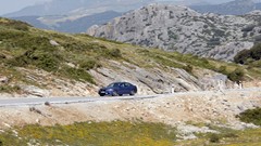 Fog blue Mountains cars BMW vehicles bmw m5 front angle view 