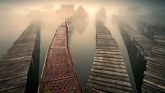 Fog Bridges lakes houses
