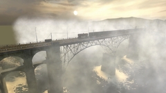 Fog Bridges railroad tracks