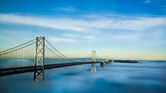 Fog California San Francisco USA bay bridge Oakland Bay