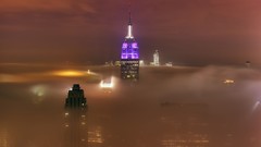 Fog cityscapes new york city