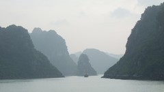 Fog clouds Boats Islands lakes