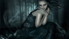 Fog dark woman forests