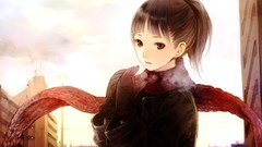 Fog gloves scarfs brunettes ponytails kishida mel