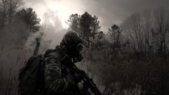 Fog Guns soldiers Kalashnikov camouflage swamps forests gas 