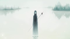 Fog lonely anime girls braids