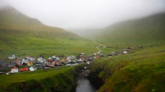 Fog nature hills mist tilt-shift Villages valleys