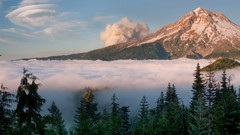 Fog nature Mountains smoke Oregon national geographic forests 