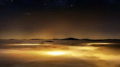 Fog nature Stars skies
