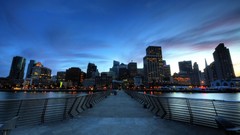 Fog night evening California San Francisco buildings cities 