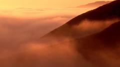 Fog orange skyline Landscapes
