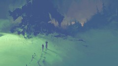 Fog Trees dark artwork