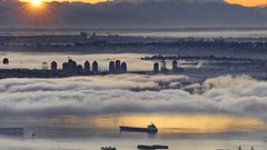 Fog vancouver British Columbia cityscapes