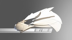 Font transformation 3D renders renders race ship
