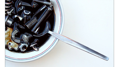 Food abstract curbs trammels