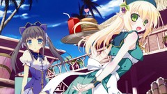 Food Anime anime girls waitress black hair nanao naru choco 