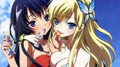 Food Anime blondes anime girls blue eyes boku wa tomodachi ga 