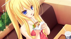 Food Anime blondes anime girls blue eyes rei neko koi koshimizu 