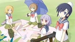 Food Anime brown red eyes cakes blue eyes school uniforms short 