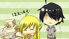 Food Anime Chibi blush long hair anime girls araragi koyomi 