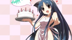 Food anime girls animal ears nude aprons