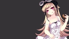 Food Anime series red eyes blondes long hair bakemonogatari 