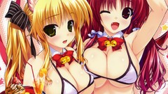 Food Bells Sweets fangs drinks red eyes bows cakes blondes 