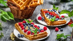Food Berries desserts wafers