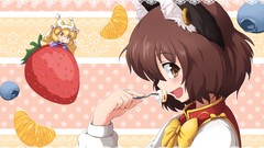 Food blueberries Profile Chibi strawberries fruits earrings 