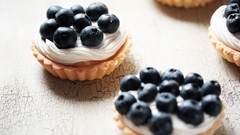 Food blueberries tarts Sweets