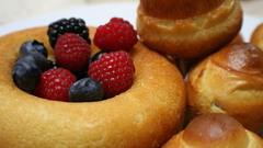 Food bread raspberries blackberries