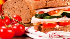 Food bread tomato sandwiches